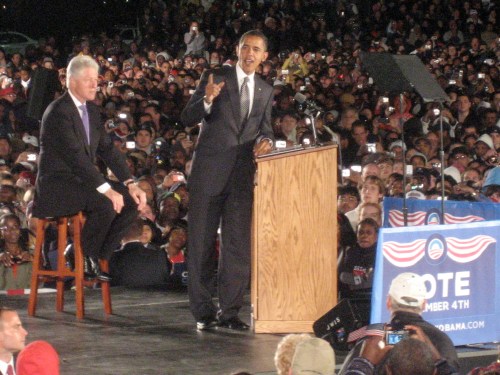 Clinton may be on the naughty stool for many, but still, at least still it's in the right corner of the room.