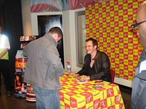MartyMeetsQuentin Martin meeting director Quentin Tarantino at a book signing in Liverpool, September 2007.