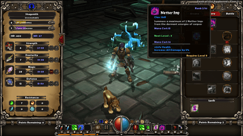 Torchlight levelling up