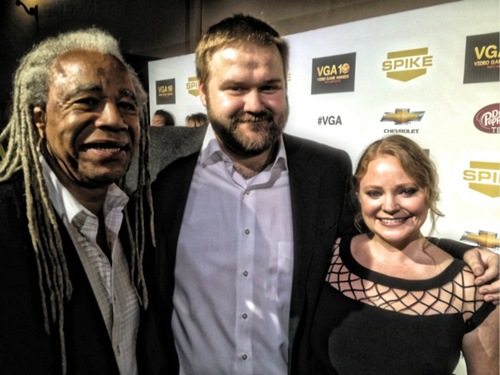 Dave Fennoy, Robert Kirkman and Melissa Hutchison